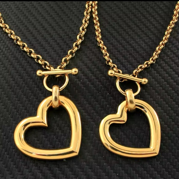 Adora - Stainless Steel Gold Color Collar Style Fashion Necklaces. Heart… - Picture 5 of 7